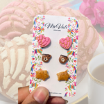 Pan dulce y cafe earring set studs