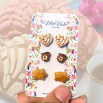 Pan dulce y cafe earring set studs