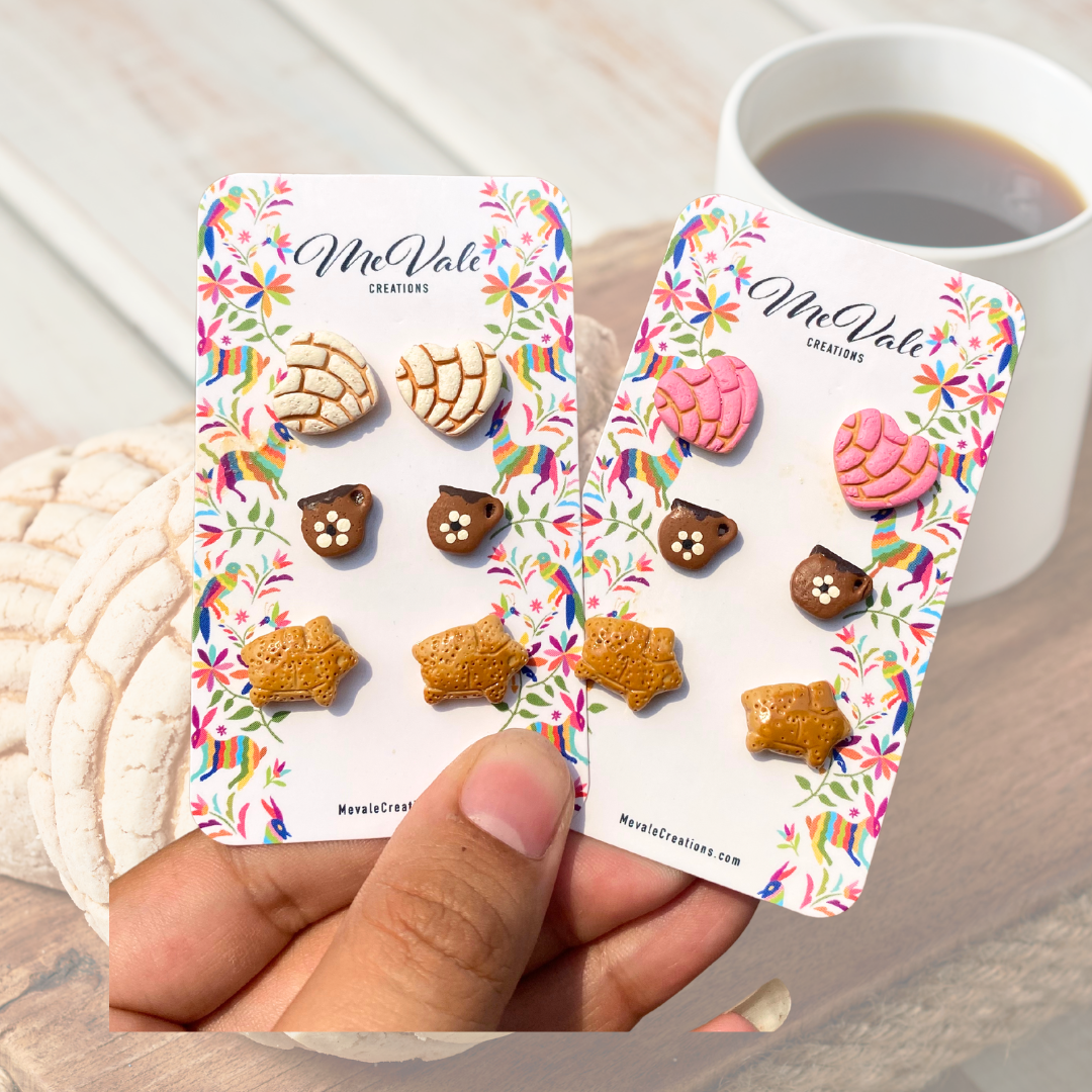 Pan dulce y cafe earring set studs