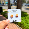 Chicharron pair earrings stud w/salsa