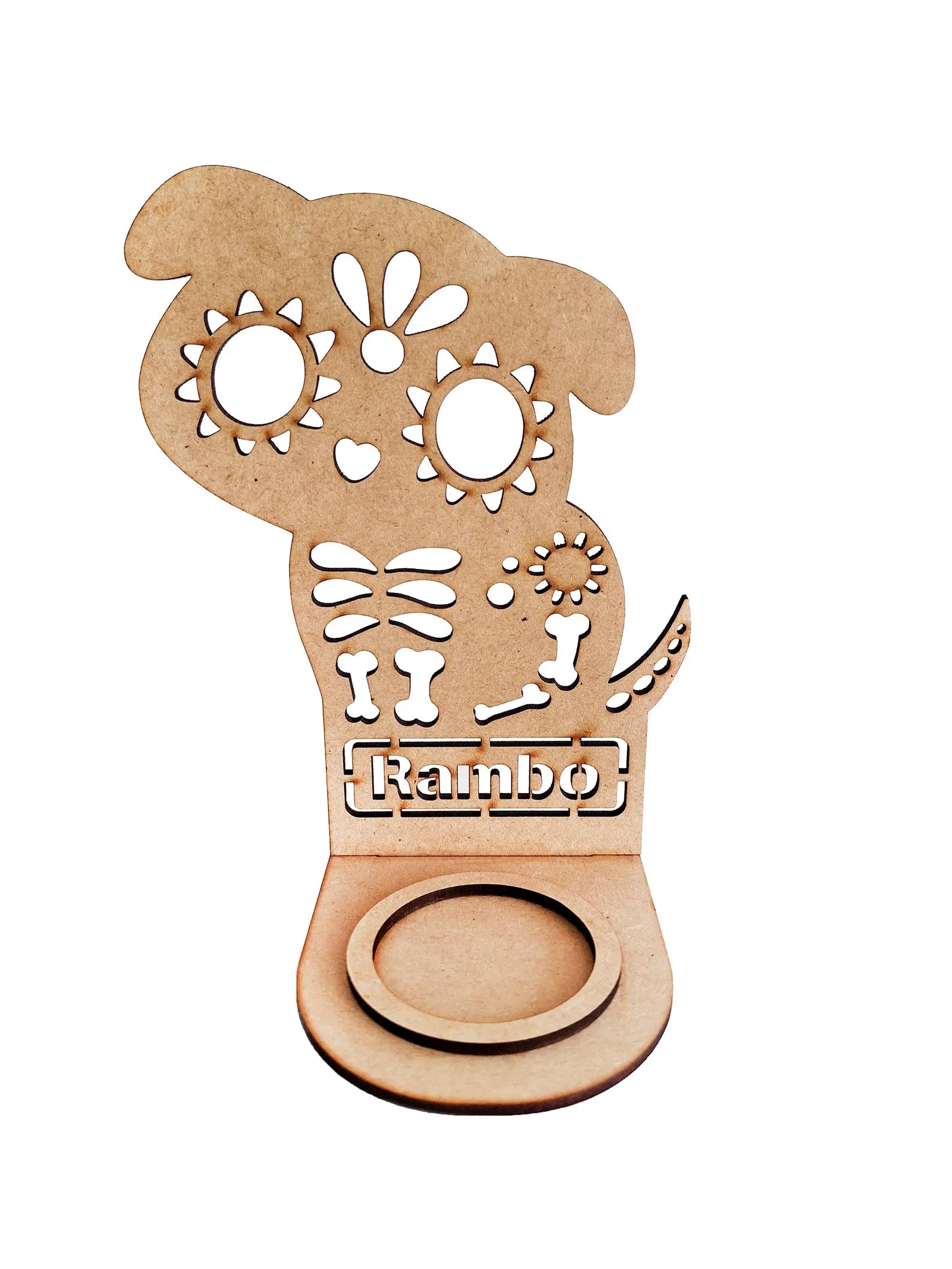 Pet Memorial Day of the Dead Candle Holder