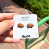 Marranito Pan dulce earrings studs
