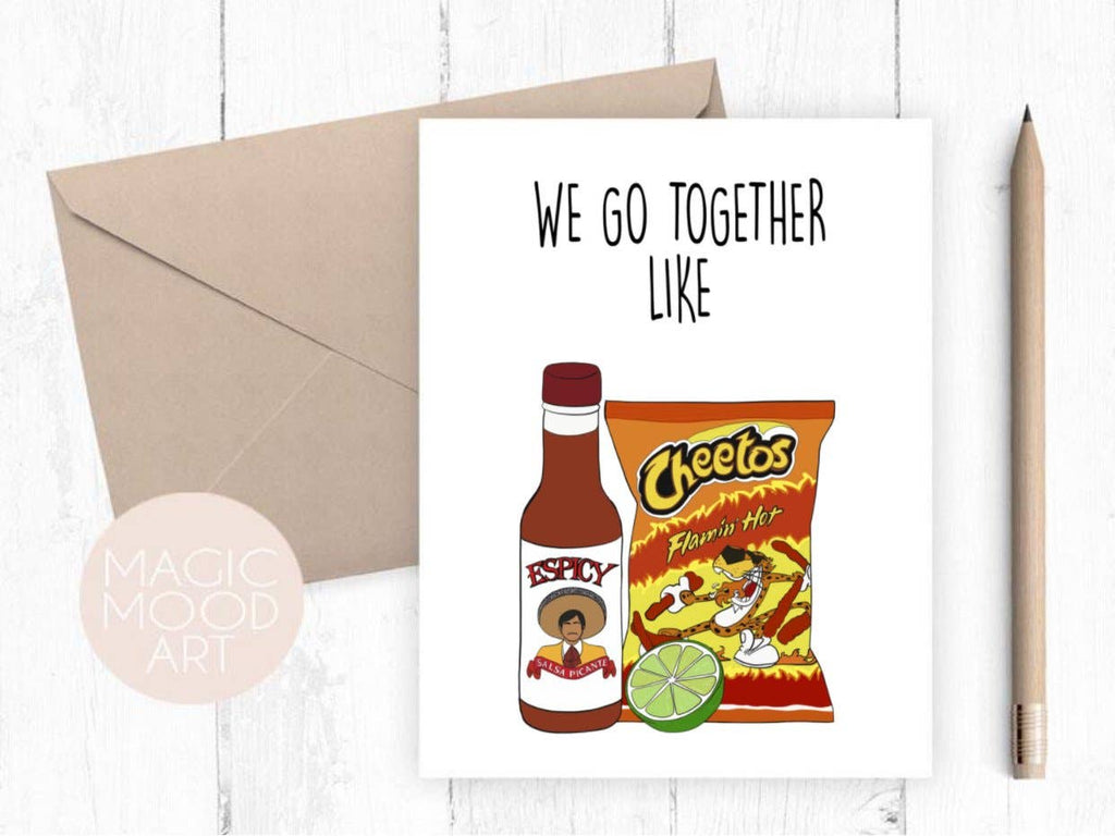 We Go Together Like Card - Spanish Greeting Card