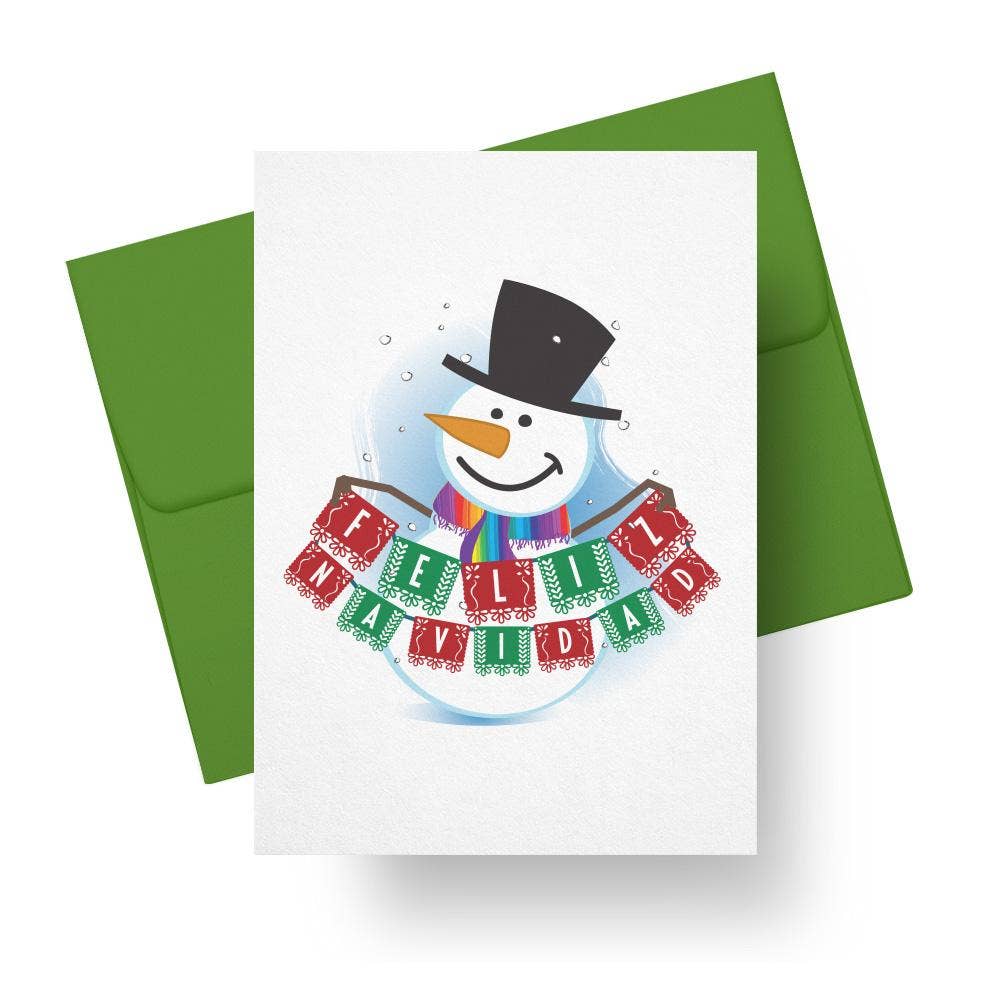 Snowman - Feliz Navidad card